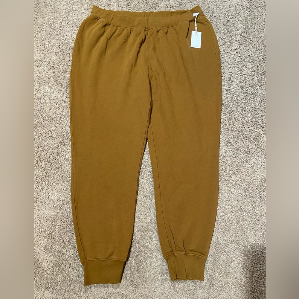 Good American Good Waist Jogger Bronze Brown Cotton High Rise Women’s Sz 6 (3XL)